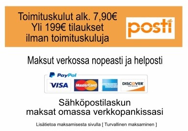 Ilman toimituskuluja tilaukset alk. 199 &euro;